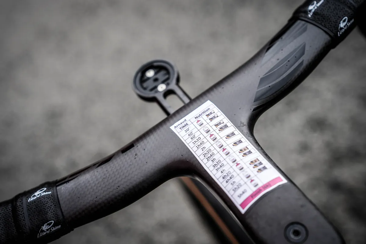 Hydration and fuelling plan on a road bike stem